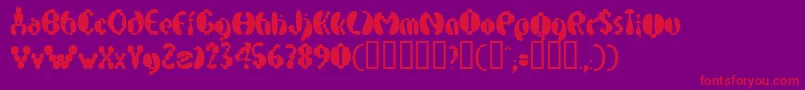 fuente ElectrackPhat – Fuentes Rojas Sobre Fondo Morado
