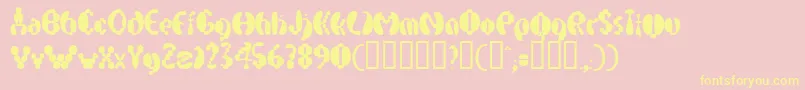ElectrackPhat Font – Yellow Fonts on Pink Background