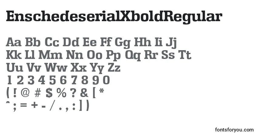 EnschedeserialXboldRegularフォント–アルファベット、数字、特殊文字