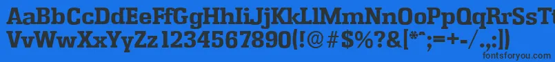EnschedeserialXboldRegular Font – Black Fonts on Blue Background