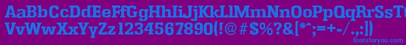 EnschedeserialXboldRegular Font – Blue Fonts on Purple Background