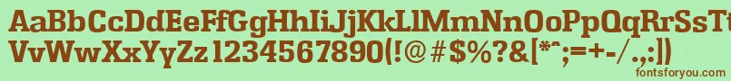 EnschedeserialXboldRegular Font – Brown Fonts on Green Background