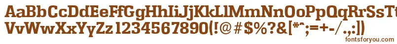 EnschedeserialXboldRegular-fontti – ruskeat fontit valkoisella taustalla