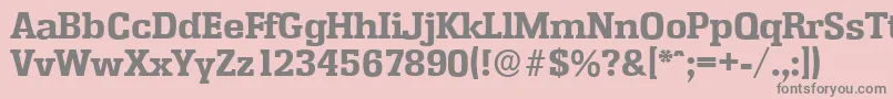 フォントEnschedeserialXboldRegular – ピンクの背景に灰色の文字