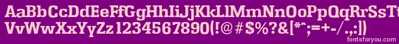 EnschedeserialXboldRegular Font – Pink Fonts on Purple Background