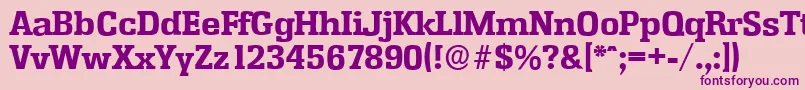 EnschedeserialXboldRegular-Schriftart – Violette Schriften auf rosa Hintergrund