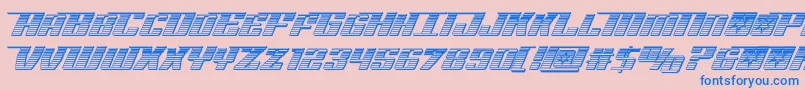 Rocketpopchrome Font – Blue Fonts on Pink Background