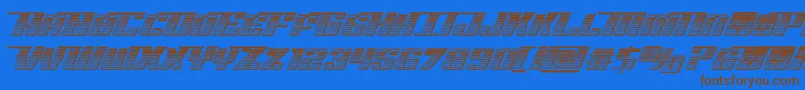 Rocketpopchrome Font – Brown Fonts on Blue Background