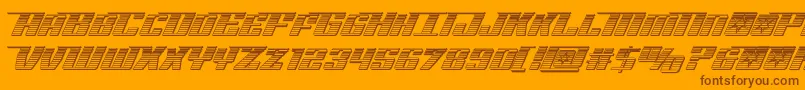 Rocketpopchrome Font – Brown Fonts on Orange Background