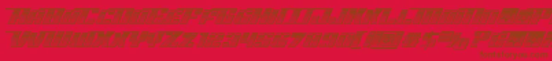 Rocketpopchrome Font – Brown Fonts on Red Background