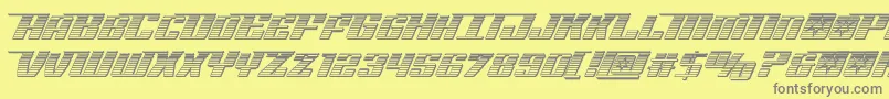 Rocketpopchrome Font – Gray Fonts on Yellow Background