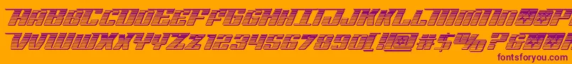 Rocketpopchrome Font – Purple Fonts on Orange Background