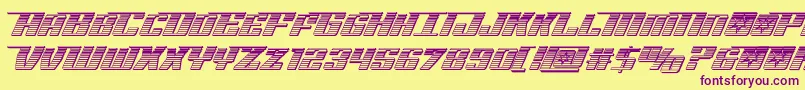 Rocketpopchrome Font – Purple Fonts on Yellow Background