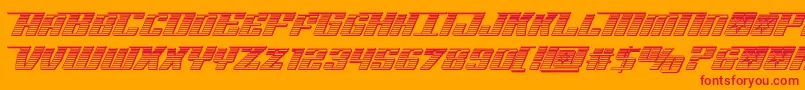 fuente Rocketpopchrome – Fuentes Rojas Sobre Fondo Naranja