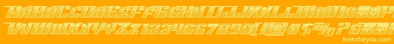 Rocketpopchrome Font – Yellow Fonts on Orange Background