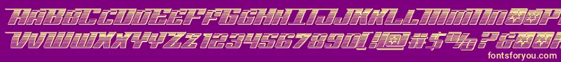 Rocketpopchrome Font – Yellow Fonts on Purple Background