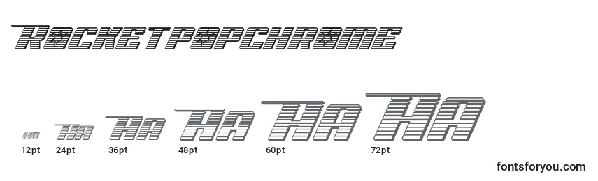Größen der Schriftart Rocketpopchrome