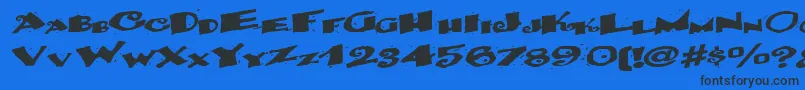 Backwater52RegularTtext Font – Black Fonts on Blue Background