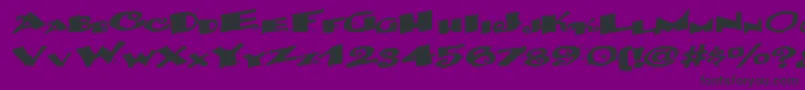 Backwater52RegularTtext Font – Black Fonts on Purple Background