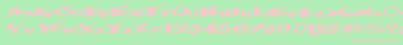Backwater52RegularTtext Font – Pink Fonts on Green Background