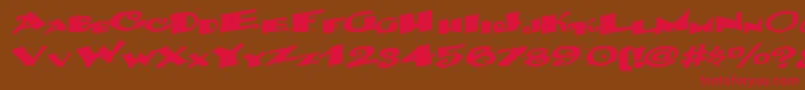 Backwater52RegularTtext Font – Red Fonts on Brown Background