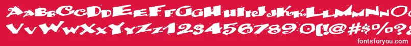 Backwater52RegularTtext Font – White Fonts on Red Background