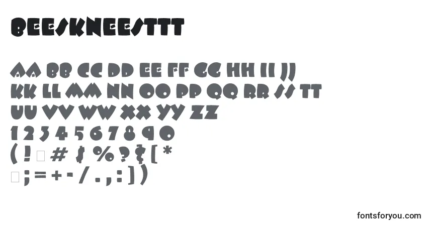 Шрифт Beeskneesttt – алфавит, цифры, специальные символы