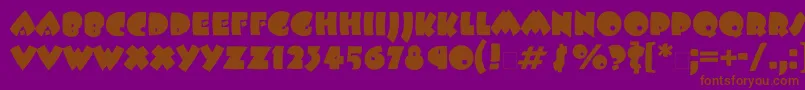 Beeskneesttt-fontti – ruskeat fontit violetilla taustalla
