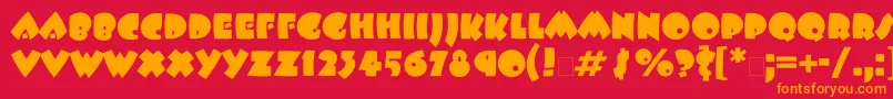 Beeskneesttt Font – Orange Fonts on Red Background