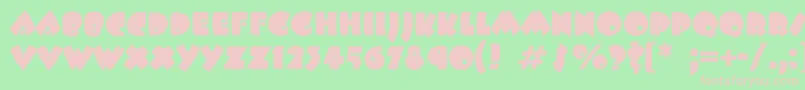 Beeskneesttt Font – Pink Fonts on Green Background