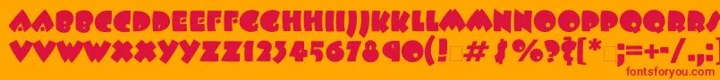 Beeskneesttt Font – Red Fonts on Orange Background