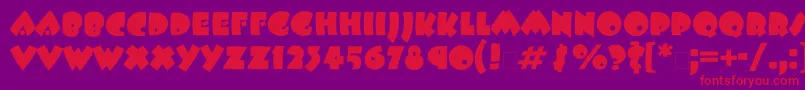 Beeskneesttt Font – Red Fonts on Purple Background