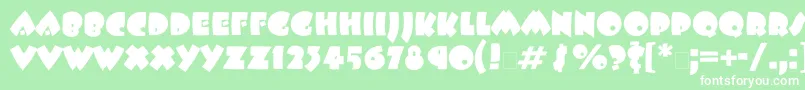 Beeskneesttt Font – White Fonts on Green Background