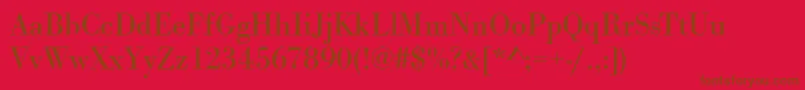 BodonistdRegular Font – Brown Fonts on Red Background