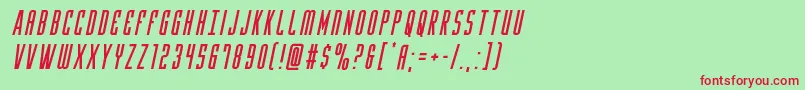 Yfilesital Font – Red Fonts on Green Background