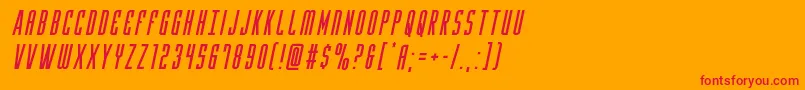 Yfilesital Font – Red Fonts on Orange Background