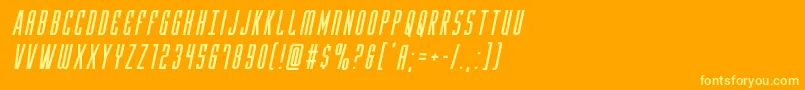 Yfilesital Font – Yellow Fonts on Orange Background