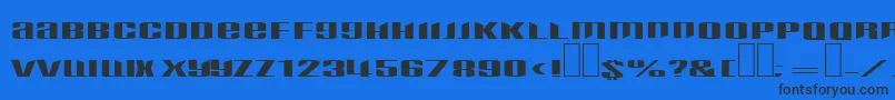 Phatboy Font – Black Fonts on Blue Background