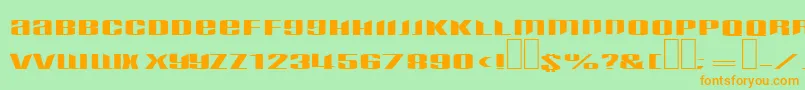 Phatboy-Schriftart – Orangefarbene Schriften auf grünem Hintergrund