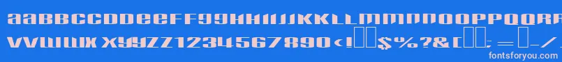 Phatboy Font – Pink Fonts on Blue Background