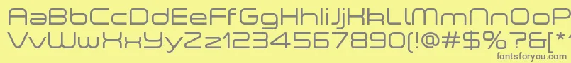 ASpaceLightDemo-Schriftart – Graue Schriften auf gelbem Hintergrund
