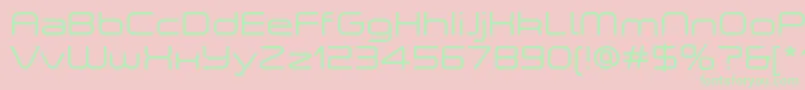 ASpaceLightDemo Font – Green Fonts on Pink Background