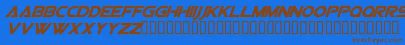 SfvipersquadronsolidItalic Font – Brown Fonts on Blue Background