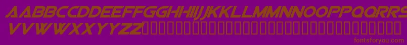 Шрифт SfvipersquadronsolidItalic – коричневые шрифты на фиолетовом фоне
