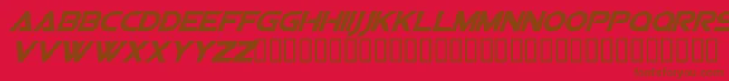 SfvipersquadronsolidItalic Font – Brown Fonts on Red Background