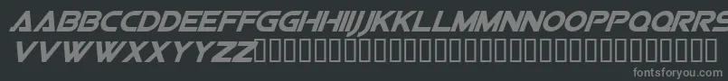 SfvipersquadronsolidItalic Font – Gray Fonts on Black Background