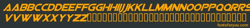 SfvipersquadronsolidItalic Font – Orange Fonts on Black Background