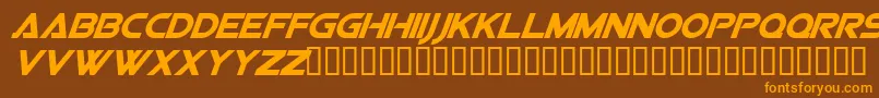 Шрифт SfvipersquadronsolidItalic – оранжевые шрифты на коричневом фоне