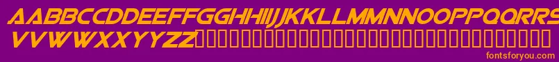 Шрифт SfvipersquadronsolidItalic – оранжевые шрифты на фиолетовом фоне