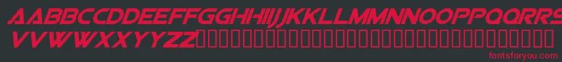SfvipersquadronsolidItalic Font – Red Fonts on Black Background